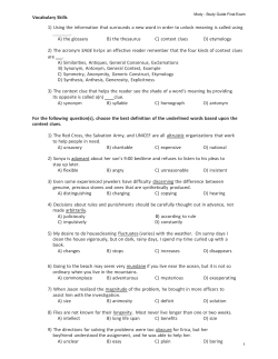 Chapter 1 Overview of Key Terms