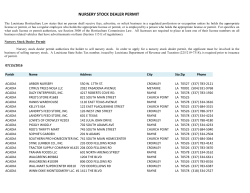 NURSERY STOCK DEALER PERMIT
