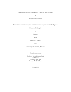 American Movement: In the Steps of a National Style of Dance by