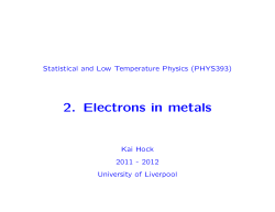2. Electrons in metals