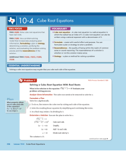 10-4 Cube Root Equations