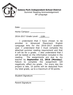 AP English III - Galena Park ISD