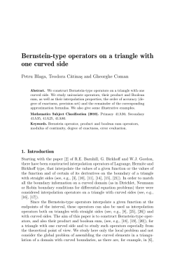 Bernstein-type operators on a triangle with one