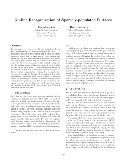 On-line Reorganization of Sparsely-populated