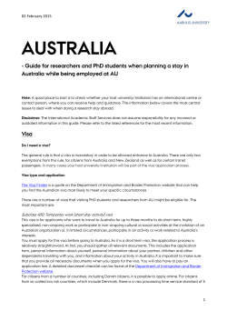 australia - International Academic Staff