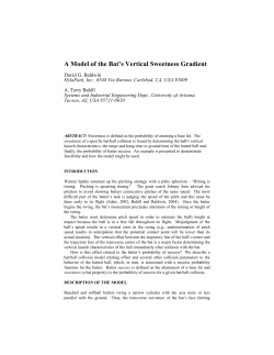 A Model of the Bat`s Vertical Sweetness Gradient