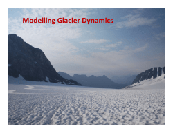 Modelling Glacier Dynamics