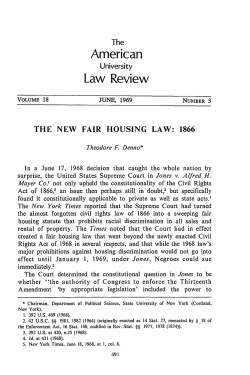The New Fair Housing Law