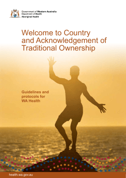 Country and Acknowledgement of Traditional Ownership