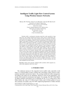 Intelligent Traffic Light Flow Control System Using Wireless Sensors