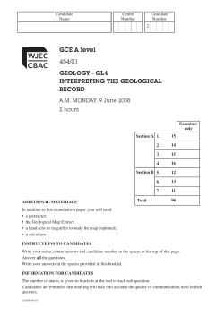 GCE AS/A Level Geology GL4 Paper 2008 pdf