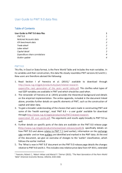 User Guide to PWT 9.0 data files