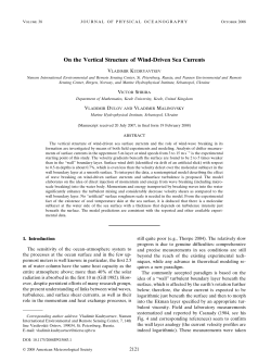 On the Vertical Structure of Wind-Driven Sea Currents