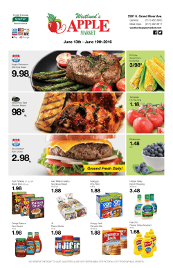 9.98lb. 98&cent; 2.98lb. - Westlund`s Apple Market