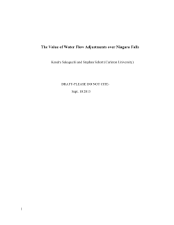 The Value of Water Flow Adjustments over Niagara Falls