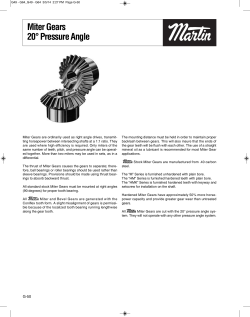 Miter Gears 20&deg; Pressure Angle