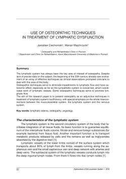 USE OF OSTEOPATHIC TECHNIqUES IN TREATMENT