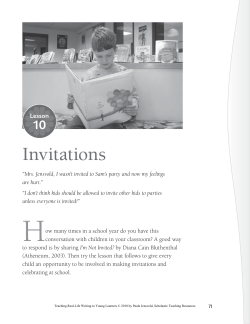 Invitations - Scholastic