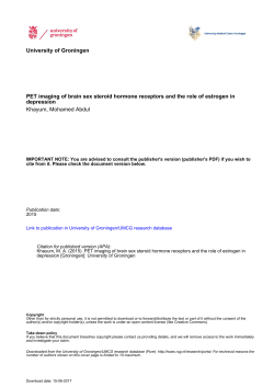 University of Groningen PET imaging of brain sex steroid hormone