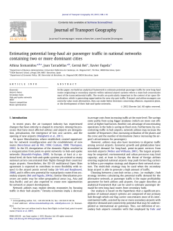 Estimating potential long-haul air passenger traffic in national