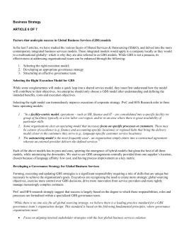 Business Strategy ARTICLE 6 OF 7 Factors that underpin