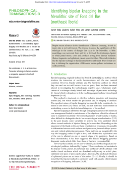 Identifying bipolar knapping in the Mesolithic site of Font del Ros