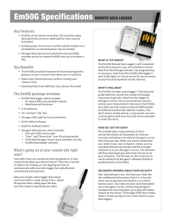 Em50G Specifications REmotE Data LoGGER