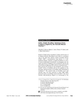 Stable, Soluble Beryllium Aluminum Citrate