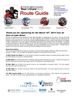 Thank you for registering for the March 16th, 2014 Tour de Cure at