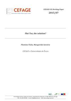 Flat Tax, the solution? - CEFAGE