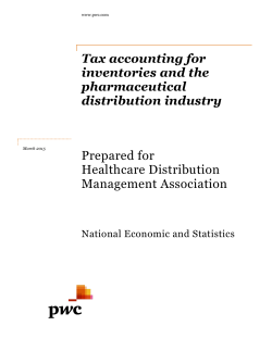 Tax accounting for inventories and the pharmaceutical