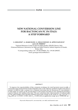 NEW NATIONAL CONVERSION LINE FOR BACTOSCAN FC IN