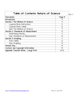 Nature of Science - Madison County Schools
