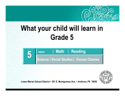 Grade 5 - Lower Merion School District
