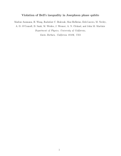 Violation of Bell`s inequality in Josephson phase qubits - INAC