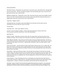 Activity Possibilities: Wet TShirt Contest &ndash; Preparation: Tie some