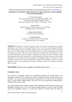 PASEMAH SCULPTURES: MONUMENTS OF THE EXISTENCE