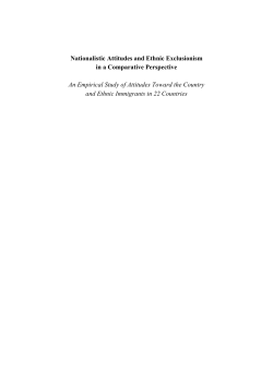 Nationalistic Attitudes and Ethnic Exclusionism in a Comparative