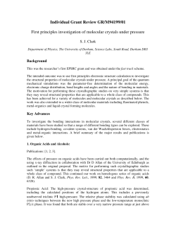 First principles investigation of molecular crystals under pressure