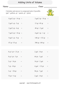 Adding Units of Volume