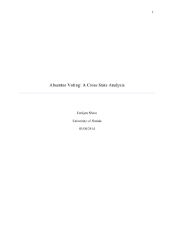 Absentee Voting: A Cross State Analysis