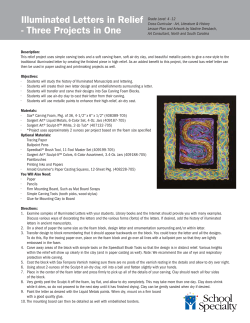 Illuminated Letters in Relief - Three Projects in One