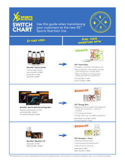XS™ Sports Nutrition Switch Chart