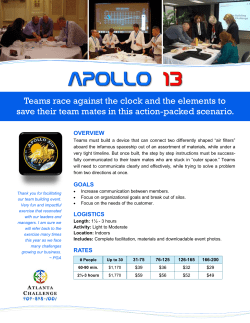 Apollo 13 Team Building Activity