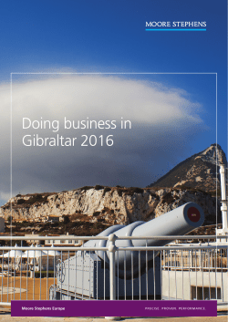 Doing business in Gibraltar 2016 - Scott