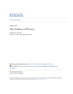 The Violence of Privacy - BrooklynWorks