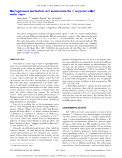 Homogeneous nucleation rate measurements in