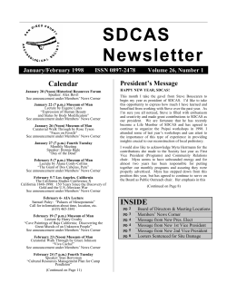 January &ndash; February - San Diego County Archaeological Society