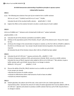Collated NCEA Buffer Questions