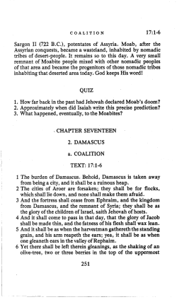 17: 1.6 Sargon I1 (722 B.C,), potentates of Assyria. Moab, after the